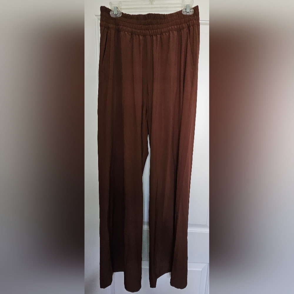 Vuori Villa Wide Leg Pants Medium Long Burnt Sienna